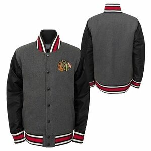NHL Chicago Blackhawks Letterman Full-Snap Varsity Jacket